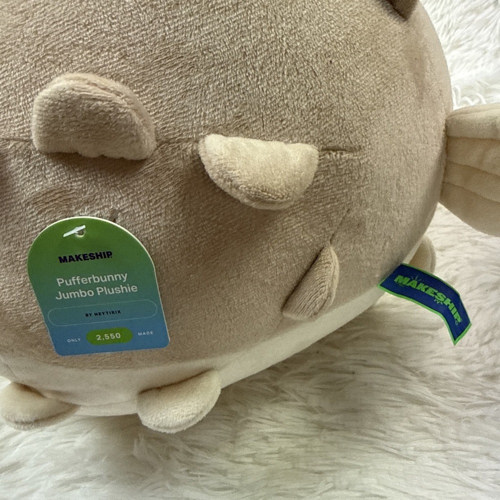 Makeship Pufferbunny Jumbo Plush Neytirix Limited 2550 2023‎ 11 in - Picture 8 of 10